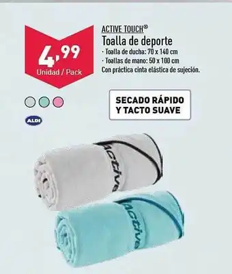 ALDI Active Touch Toalla De Deporte oferta