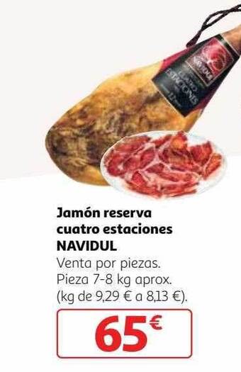 Alcampo Jamón Reserva Cuatro Estaciones Navidul oferta