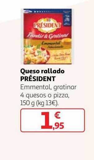 Alcampo Queso Rallado Président oferta