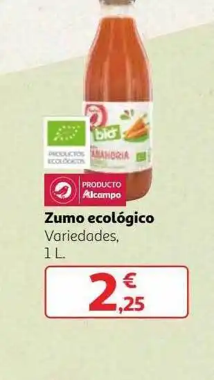 Alcampo Zumo Ecológico oferta