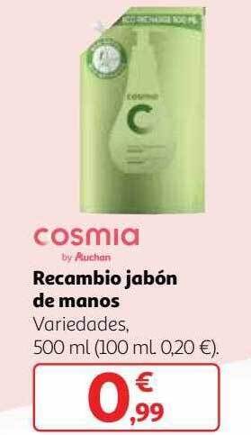 Alcampo Cosmia Recambio Jabón De Manos oferta