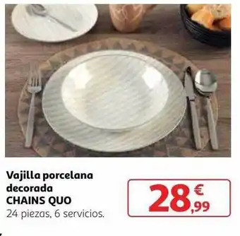 Alcampo Vajilla Porcelana Decorada Chains Quo oferta