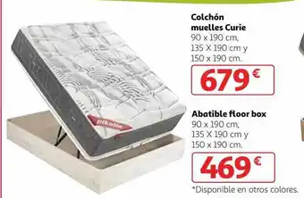 Alcampo Colchón Muelles Curie Abatible Floor Box oferta
