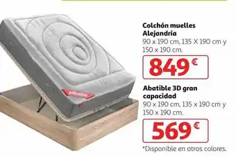 Alcampo Colchón Muelles Alejandría Abatible 3d Gran Capacidad oferta