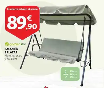Alcampo Gardenstar Balancín 3 Plazas oferta