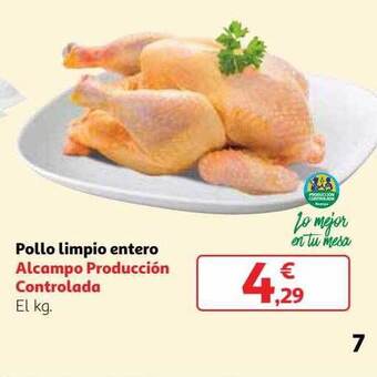 Alcampo Pollo Limpio Entero oferta