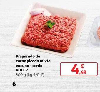 Alcampo Preparado De Carne Picada Mixta Vacuno-cerdo Roler oferta