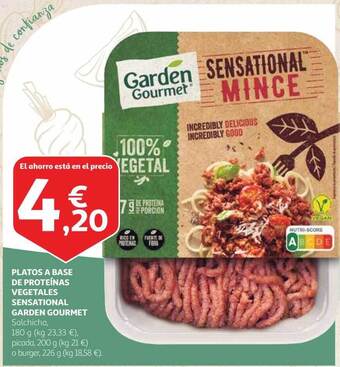 Alcampo Platos A Base De Proteínas Vegetales Garden Gourmet oferta