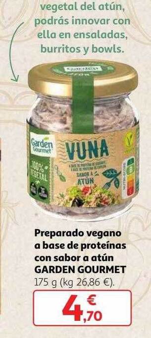 Alcampo Preparado Vegano A Base De Proteínas Con Sabor A Atún Garden Gourmet oferta