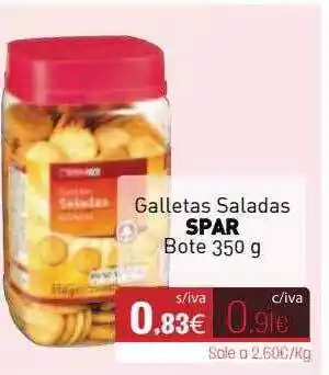 Cuevas Cash Galletas Saladas Spar oferta