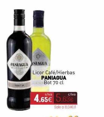 Cuevas Cash Licor Café Hierbas Paniagua oferta