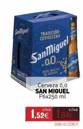 Cuevas Cash Cerveza 0.0 San Miguel oferta