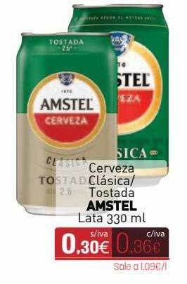 Cuevas Cash Cerveza Clasica Tostada Amstel oferta