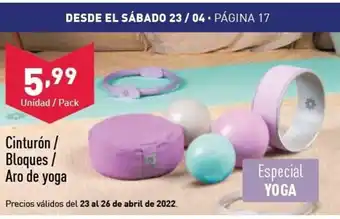 ALDI Cinturón/Bloques/ Aro de yoga oferta