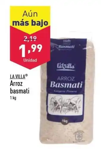 ALDI La Villa Arroz basmati 1kg oferta