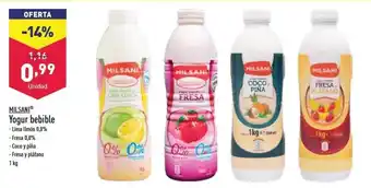 ALDI Milsani Yogur bebible 1kg oferta