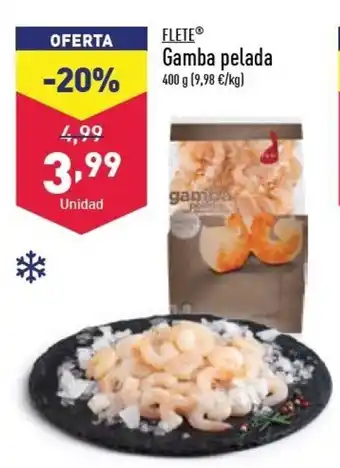 ALDI Flete Gamba pelada 400g oferta