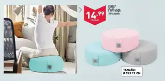 ALDI Crane Puff yoga 100% algodón Tamaño: 33x13 cm oferta