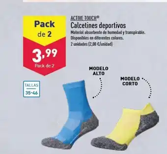 ALDI Active Touch Calcetines deportivos Pack de 2 Tallas 35-46 oferta