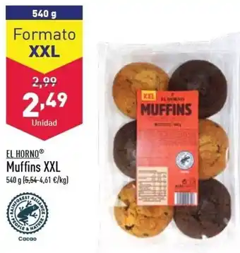 ALDI EL Horno Muffins XXL 540g oferta