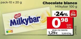 Maxi Dia Chocolate blanco milkybar oferta
