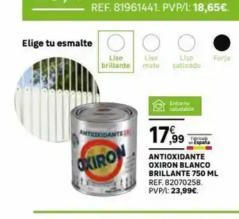 Leroy Merlin Elige tu esmalte liso brillante liso mate liso satinado forja a entorno saludable anoxidantes 17,69 1799 ferie en es oferta
