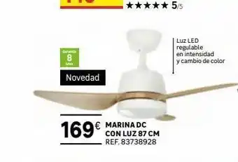 Leroy Merlin Barat luz led regulable en intensidad y cambio de color co novedad 169€ marina dc con luz 87 cm ref. 83738928 oferta