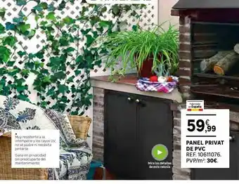 Leroy Merlin Fabricado en españa 59.69 € muy resistente a la intemperie y los rayos uv. no se pudre ni necesita pintarse gana en privac oferta