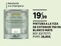 Leroy Merlin Resistente a la intemperie 1999 pintura alatiza de exterior 750 ml blanco mate ref. 82175771 pvpa: 26,65€ oferta