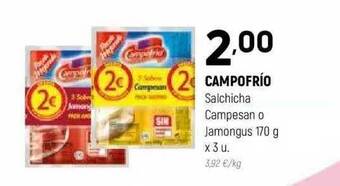 Coviran Campofrío Salchicha Campesan O Jamongus oferta
