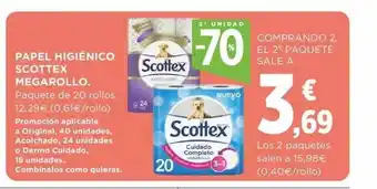 Supercor 2a Unidad -70% Papel Higiénico Scottex Megarollo oferta