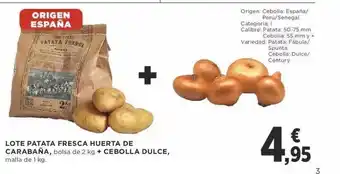 Supercor Lote Patata Fresca Huerta De Carabaña + Cebolla Dulce oferta