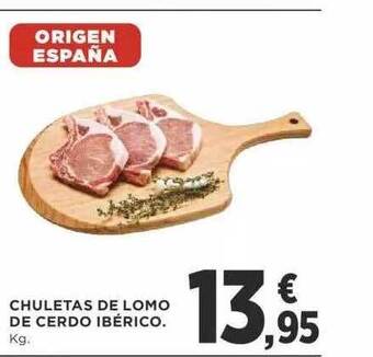 Supercor Chuletas De Lomo De Cerdo Ibérico oferta