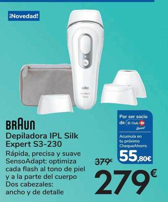 Carrefour Braun Depiladora Ipl Silk Expert S3-230 oferta