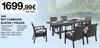 Costco Ove Set Comedor Austin 7 Piezas oferta
