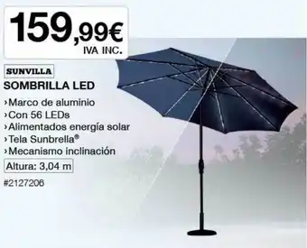 Costco Sombrilla Led Sunvilla oferta