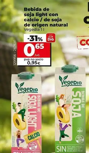 La Plaza de DIA Bebida De Soja Light Con Calcio De Soja De Origen Natural oferta