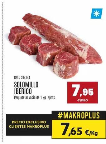 Makro Solomillo Ibérico oferta