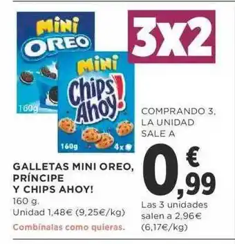 Supercor Exprés Galletas Mini Oreo Príncipe Y Chips Ahoy! oferta