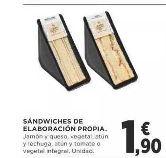 Supercor Sándwiches De Elaboración Propia oferta