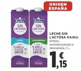 Supercor Leche Sin Lactosa Kaiku oferta