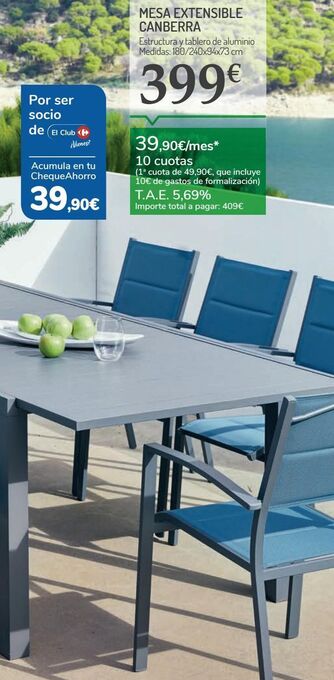 Carrefour Mesa extensible oferta