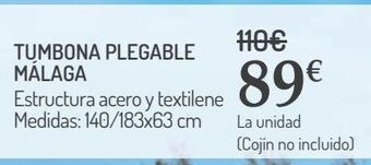 Carrefour Tumbona plegable málaga oferta