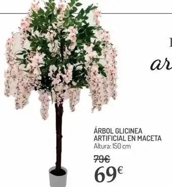 Carrefour Árbol glicinea artificial en maceta oferta