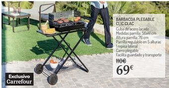 Carrefour Barbacoa plegable clic clac oferta