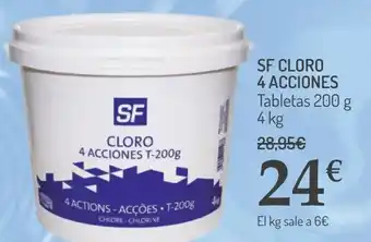 Carrefour Sf cloro 4 acciones oferta