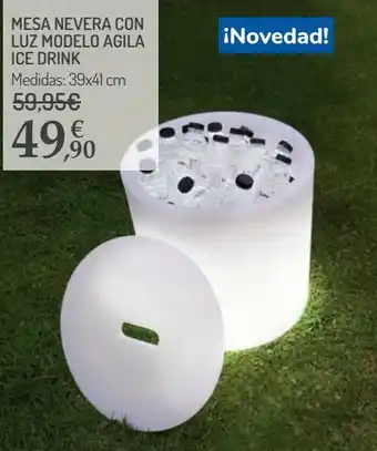 Carrefour Mesa nevera con luz modelo agila ice drink oferta
