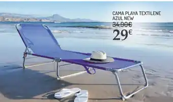 Carrefour Cama playa textilene azul new oferta