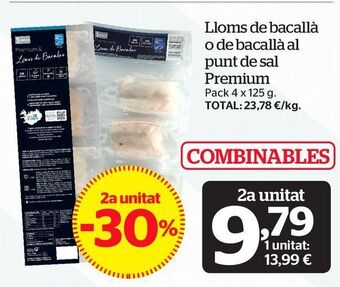 La Sirena Lomos de bacalao oferta