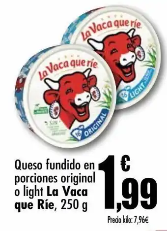 Unide Supermercados Queso fundido en raciones original o light la vaca que ríe oferta